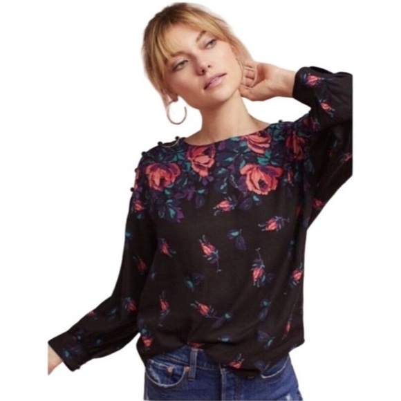 Maeve Tops - Maeve Anthropologie Floral Top Size Large